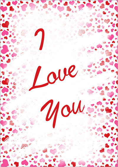I Love You Heart Printable Card 015