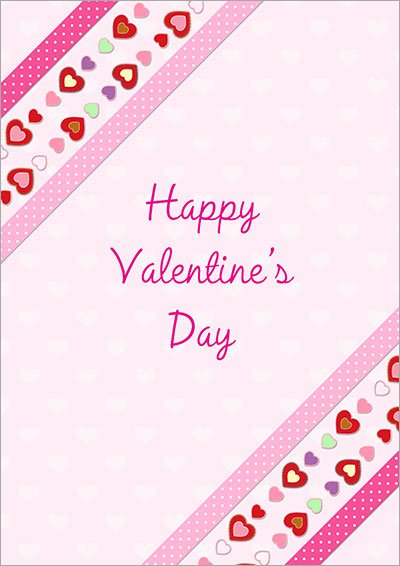 A Pink Valentine Printable Card 023