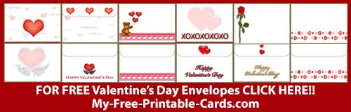 FREE Printable Valentine's Day Envelopes