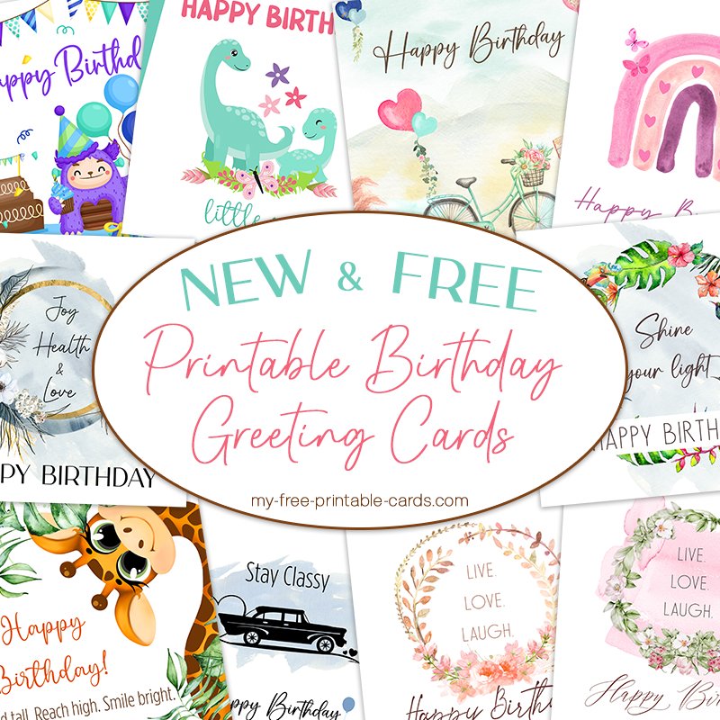 New & Free Printable Birthday Cards